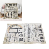 Dad Blanket Father's Day Theme Dual Sides Personalized Wide Application Sofa Throw Blanket for Bedroom Sofa Office 150x200cm / 59.06x78.74in - Extra Image