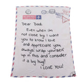 Envelope Blanket Multifunctional Personalized Soft Skin Friendly Polyester Throw Blanket for Father 59.1 X 86.6in