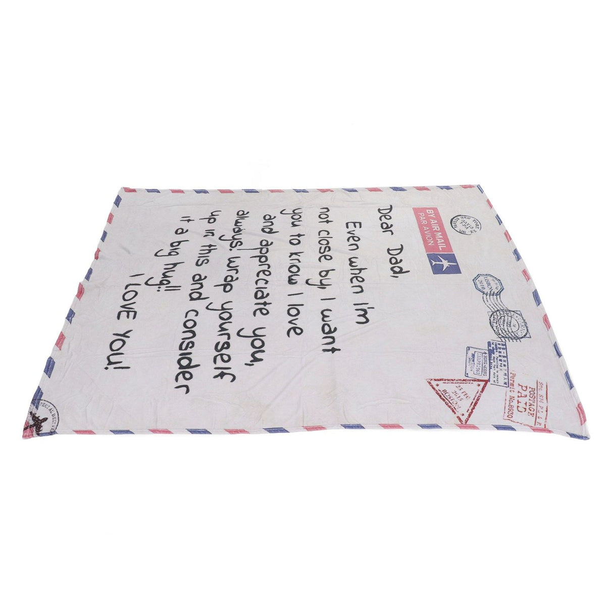 Envelope Blanket Multifunctional Personalized Soft Skin Friendly Polyester Throw Blanket for Father 59.1 X 86.6in