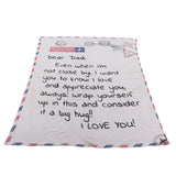 Envelope Blanket Multifunctional Personalized Soft Skin Friendly Polyester Throw Blanket for Father 59.1 X 86.6in