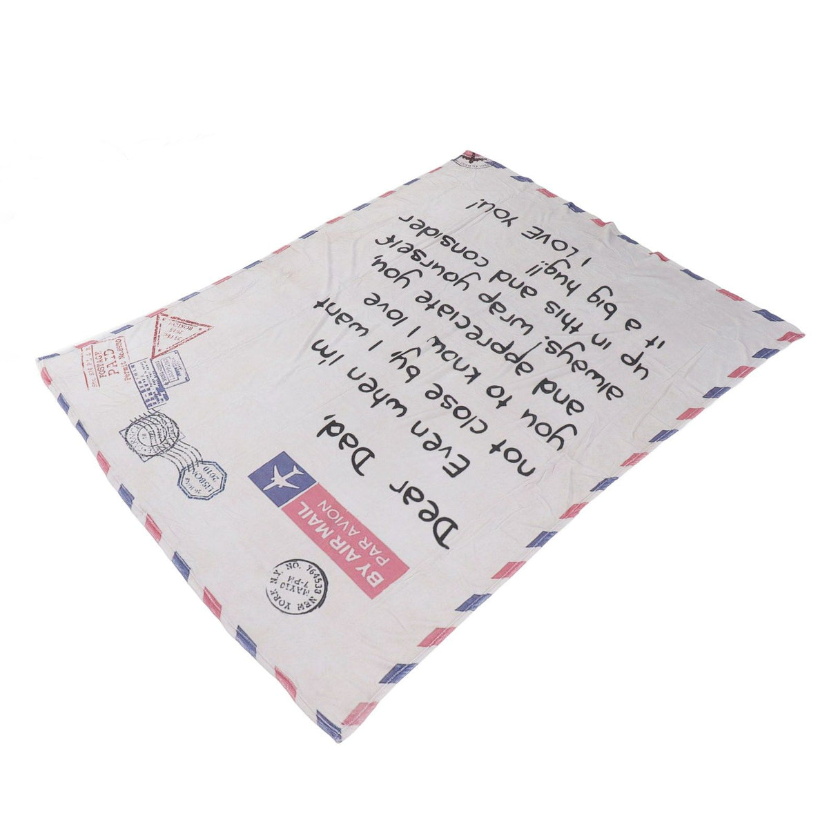 Envelope Blanket Multifunctional Personalized Soft Skin Friendly Polyester Throw Blanket for Father 59.1 X 86.6in