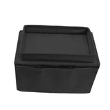Sofa Tray Folding Arm Storage Holder Table 600D Oxford Cloth Side Pockets for Couch Black - 45-Degree Angle