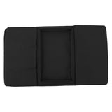 Sofa Tray Folding Arm Storage Holder Table 600D Oxford Cloth Side Pockets for Couch Black - Close-Up Angle