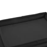 Sofa Tray Folding Arm Storage Holder Table 600D Oxford Cloth Side Pockets for Couch Black