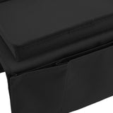 Sofa Tray Folding Arm Storage Holder Table 600D Oxford Cloth Side Pockets for Couch Black - Extra Image