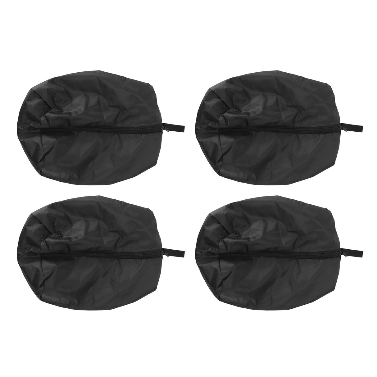 4PCS Travel Shoe Bags Large Capacity Waterproof Black Travel Clothes Storage Bag with Zipper for Home Travelling Gym 37x23CM