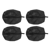 4PCS Travel Shoe Bags Large Capacity Waterproof Black Travel Clothes Storage Bag with Zipper for Home Travelling Gym 37x23CM