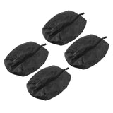 4PCS Travel Shoe Bags Large Capacity Waterproof Black Travel Clothes Storage Bag with Zipper for Home Travelling Gym 37x23CM