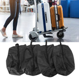 4PCS Travel Shoe Bags Large Capacity Waterproof Black Travel Clothes Storage Bag with Zipper for Home Travelling Gym 37x23CM