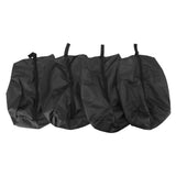 4PCS Travel Shoe Bags Large Capacity Waterproof Black Travel Clothes Storage Bag with Zipper for Home Travelling Gym 43x23CM