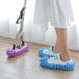 5PCS Mop Slippers Chenille Soft Strong Water Absorption Dust Removing Mop Shoe Cover for Home - Front View