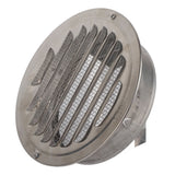 Air Ventilation Cover 304 Stainless Steel Round Exhaust Duct Grill Cap for Kitchen and Bathroom 160mm / 6.3in - Low Angle