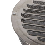 Air Ventilation Cover 304 Stainless Steel Round Exhaust Duct Grill Cap for Kitchen and Bathroom 160mm / 6.3in