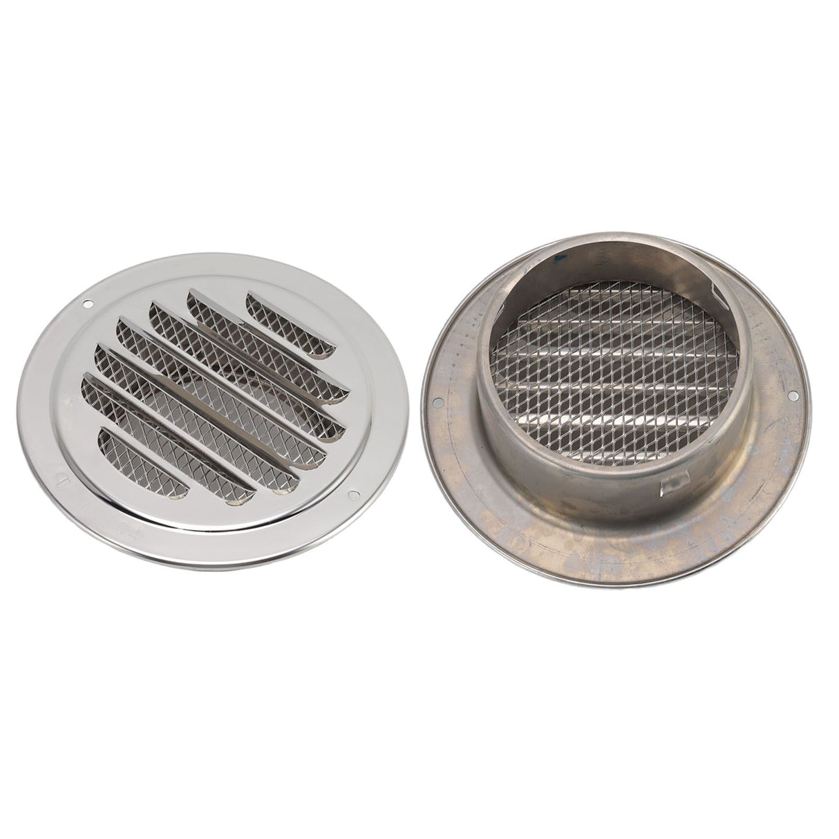 Air Ventilation Cover 304 Stainless Steel Round Exhaust Duct Grill Cap for Kitchen and Bathroom 160mm / 6.3in