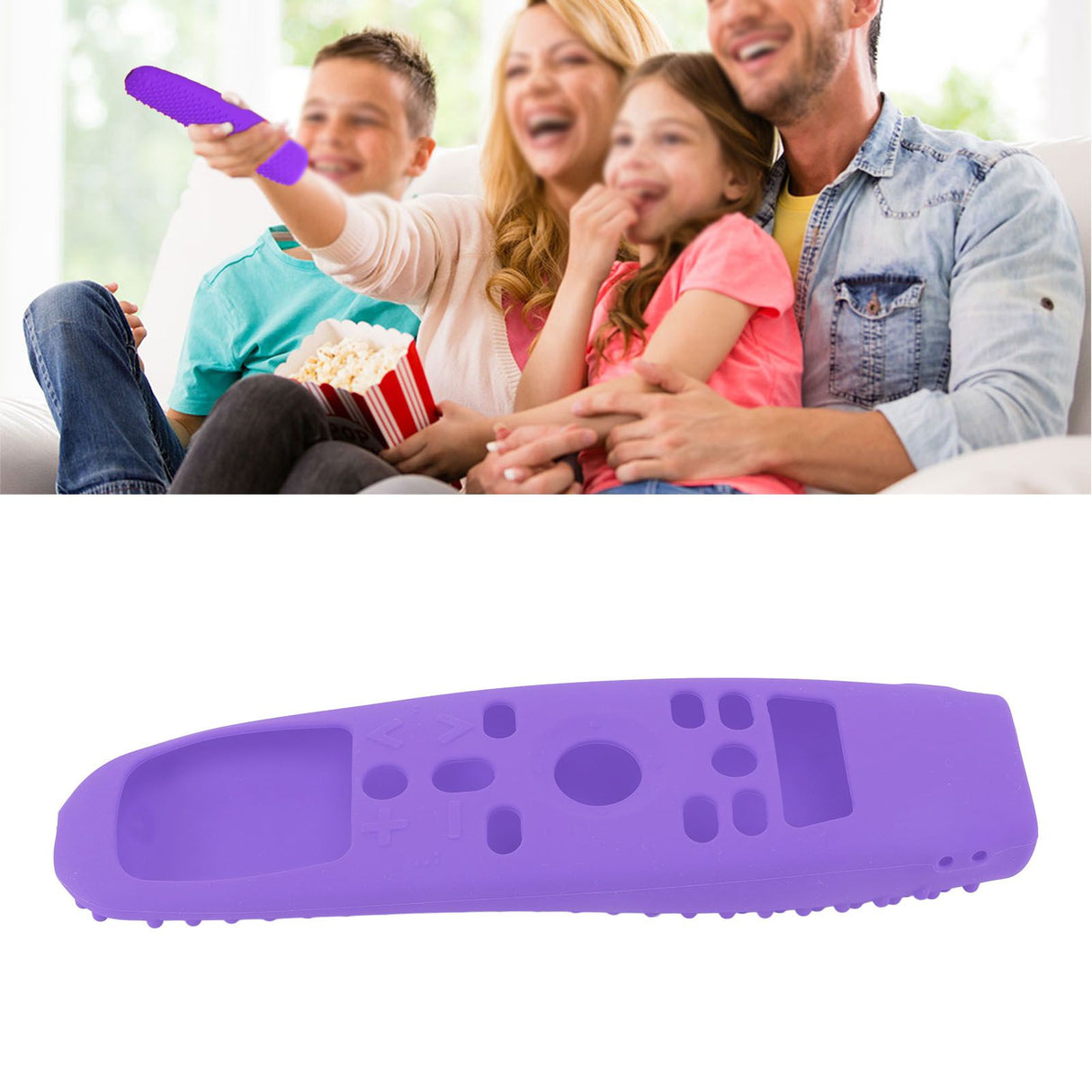 Smart Remote Control Protection Cover Silicone TV Controller Dustproof Case for LG MR 20 Purple