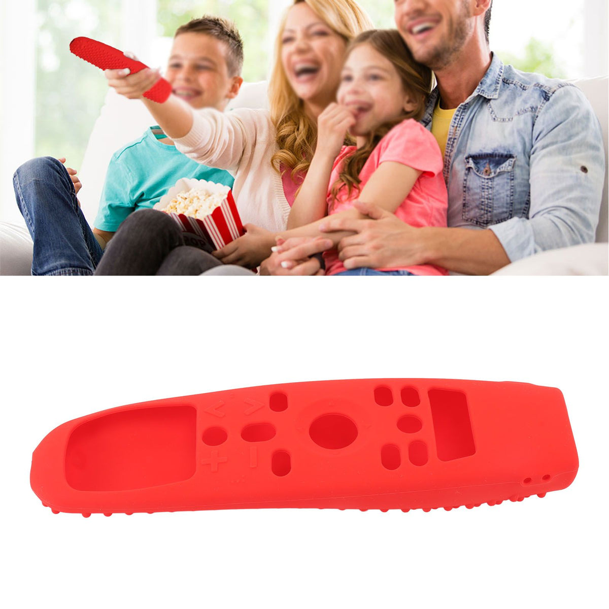 Smart Remote Control Protection Cover Silicone TV Controller Dustproof Case for LG MR 20 Red
