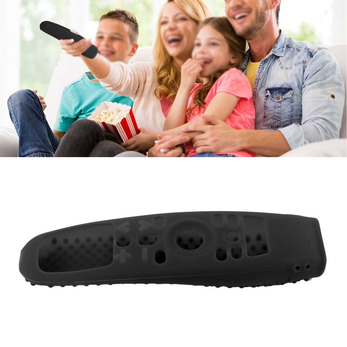 Smart Remote Control Protection Cover Silicone TV Controller Dustproof Case for LG MR 20 Black