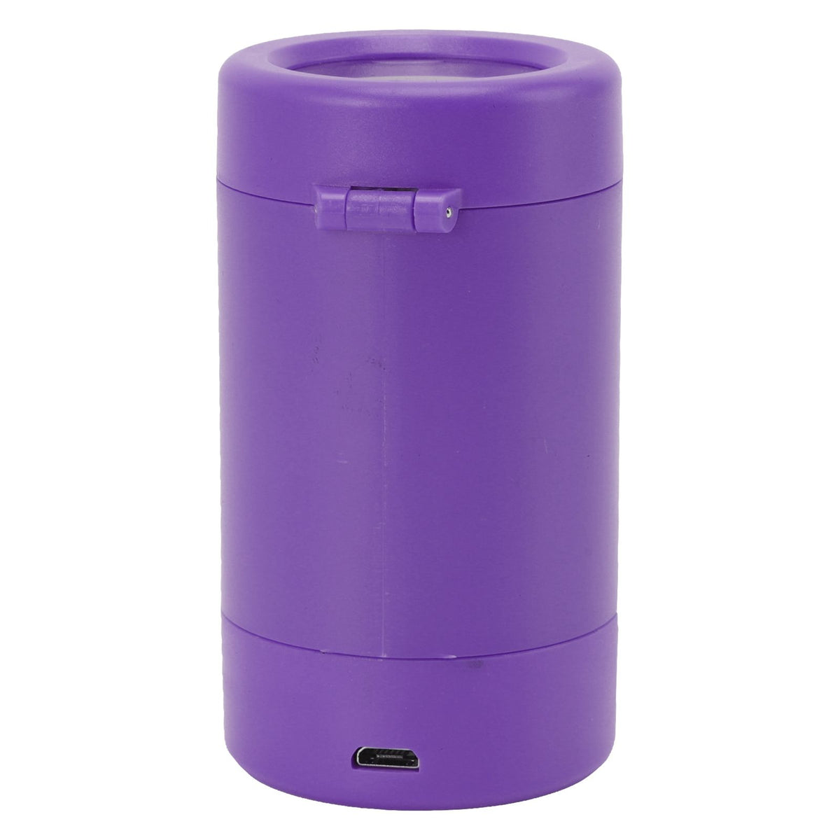 Glow Storage Jar with Grinder LED Waterproof Transparent Glass Seal Jar with 55mm Grinder for Outdoor Purple