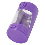 Glow Storage Jar with Grinder LED Waterproof Transparent Glass Seal Jar with 55mm Grinder for Outdoor Purple - Extra Image