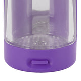Glow Storage Jar with Grinder LED Waterproof Transparent Glass Seal Jar with 55mm Grinder for Outdoor Purple