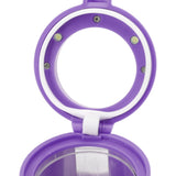 Glow Storage Jar with Grinder LED Waterproof Transparent Glass Seal Jar with 55mm Grinder for Outdoor Purple