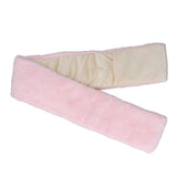 Electric Heating Scarf Evenly Heating Comfortable Skin Friendly Short Plush Pink USB Heated Scarf for Winter - Top-Down View