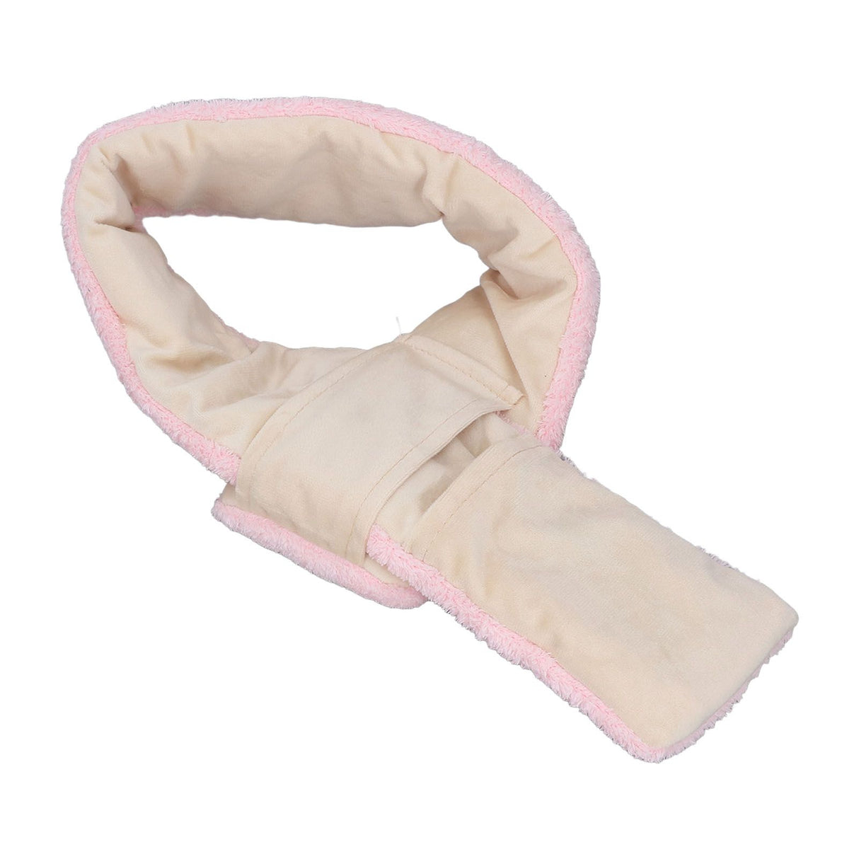 Electric Heating Scarf Evenly Heating Comfortable Skin Friendly Short Plush Pink USB Heated Scarf for Winter