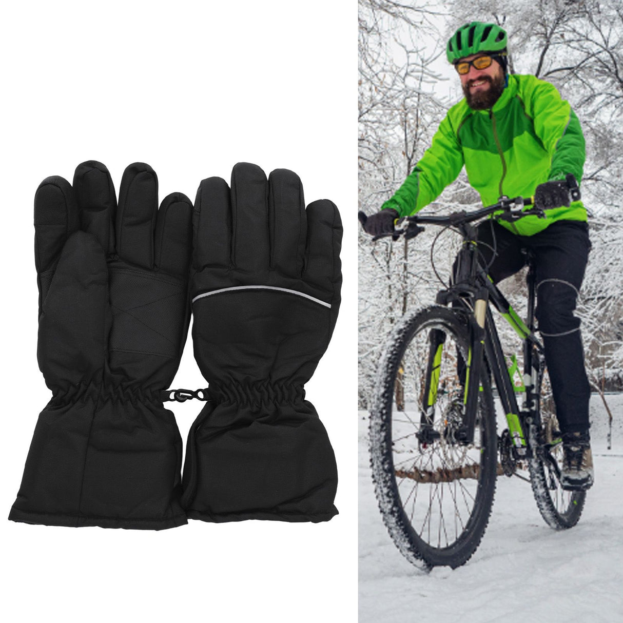 Electric Heated Gloves Winter Insulated Heating Gloves for Outdoor Sports Skiing Riding