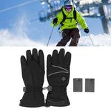 Heated Gloves Skiing Snowboarding Electric Battery Heated Gloves with 3 Heating Levels Skiing for Men Women L