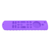 Remote Control Silicone Case Soft Safe Shockproof Waterproof Precise Cutout Fully Wrap Remote Cover for Amazon TV Purple