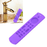 Remote Control Silicone Case Soft Safe Shockproof Waterproof Precise Cutout Fully Wrap Remote Cover for Amazon TV Purple