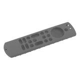Remote Control Silicone Case Soft Safe Shockproof Waterproof Precise Cutout Fully Wrap Remote Cover for Amazon TV Dark Gray - Front View