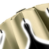 Automatic Reverse Umbrella Large One Key Control with Reflective Strip Folding Umbrella for Sunny Or Rainy Day Light Khaki - Side View