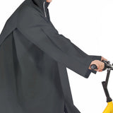 Adult Rain Poncho EVA Breathable Hooded Rain Poncho Outdoor Bike Cycling Raincoat for Men Women Black L