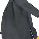 Adult Rain Poncho EVA Breathable Hooded Rain Poncho Outdoor Bike Cycling Raincoat for Men Women Black L - Top-Down View