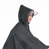 Adult Rain Poncho EVA Breathable Hooded Rain Poncho Outdoor Bike Cycling Raincoat for Men Women Black L