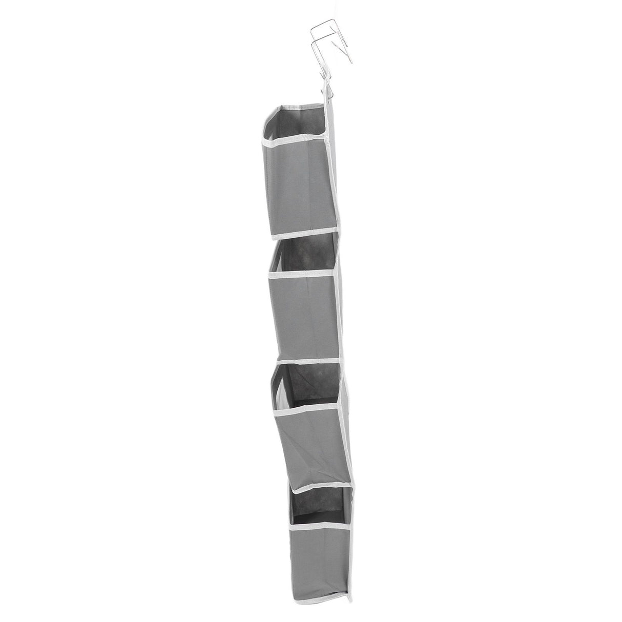 Over Door Hanging Organizer Wall Mount Storage with Hooks for Pantry Nursery Kitchen Closet Dorm Grey 4 Pockets