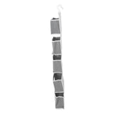 Over Door Hanging Organizer Wall Mount Storage with Hooks for Pantry Nursery Kitchen Closet Dorm Grey 5 Pockets