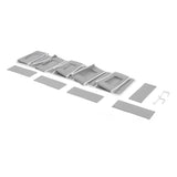 Over Door Hanging Organizer Wall Mount Storage with Hooks for Pantry Nursery Kitchen Closet Dorm Grey 5 Pockets