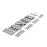 Over Door Hanging Organizer Wall Mount Storage with Hooks for Pantry Nursery Kitchen Closet Dorm Grey 5 Pockets