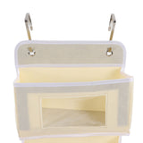 Over Door Hanging Organizer Wall Mount Storage with Hooks for Pantry Nursery Kitchen Closet Dorm Beige 4 Pockets