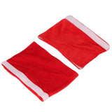 2Pcs Refrigerator Door Handle Covers Kitchen Appliance Decor Non Skid Static Protector Red - Low Angle