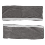2Pcs Refrigerator Door Handle Covers Kitchen Appliance Decor Non Skid Static Protector Grey - Front View