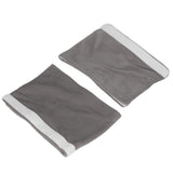 2Pcs Refrigerator Door Handle Covers Kitchen Appliance Decor Non Skid Static Protector Grey - Top-Down View