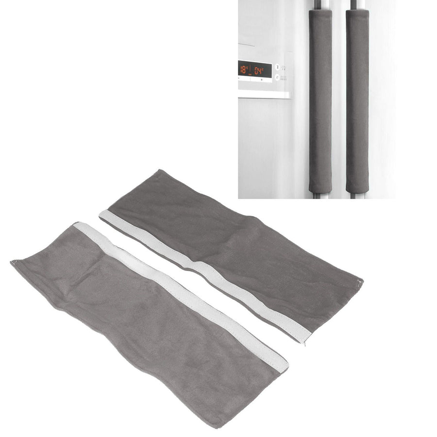 2Pcs Refrigerator Door Handle Covers Kitchen Appliance Decor Non Skid Static Protector Grey