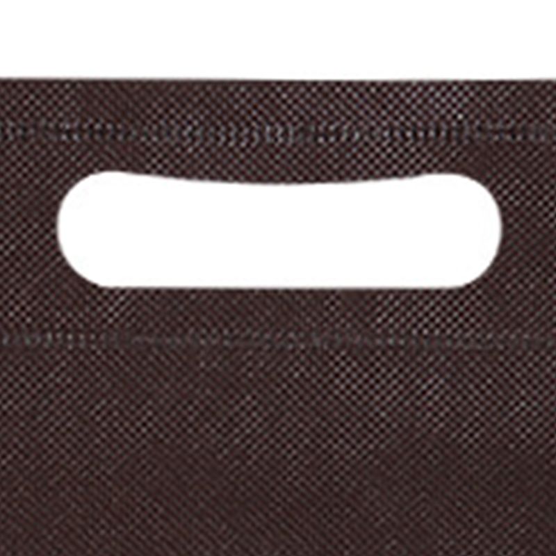 50Pcs Die Cut Non Woven Bags Eco Friendly Flat Mouth Tote Bags Non Woven Fabric Garment Bags Brown 25x35cm/9.8x13.8in