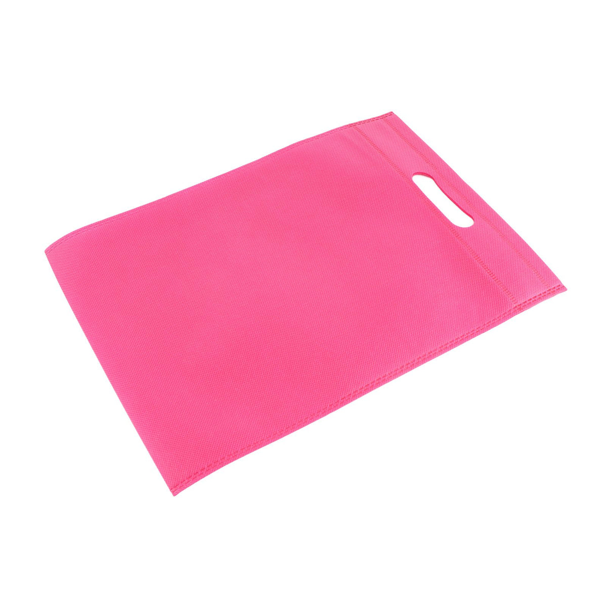 50Pcs Die Cut Non Woven Bags Eco Friendly Flat Mouth Tote Bags Non Woven Fabric Garment Bags Rose Red 25x35cm/9.8x13.8in