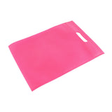 50Pcs Die Cut Non Woven Bags Eco Friendly Flat Mouth Tote Bags Non Woven Fabric Garment Bags Rose Red 25x35cm/9.8x13.8in