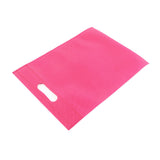 50Pcs Die Cut Non Woven Bags Eco Friendly Flat Mouth Tote Bags Non Woven Fabric Garment Bags Rose Red 25x35cm/9.8x13.8in - 45-Degree Angle