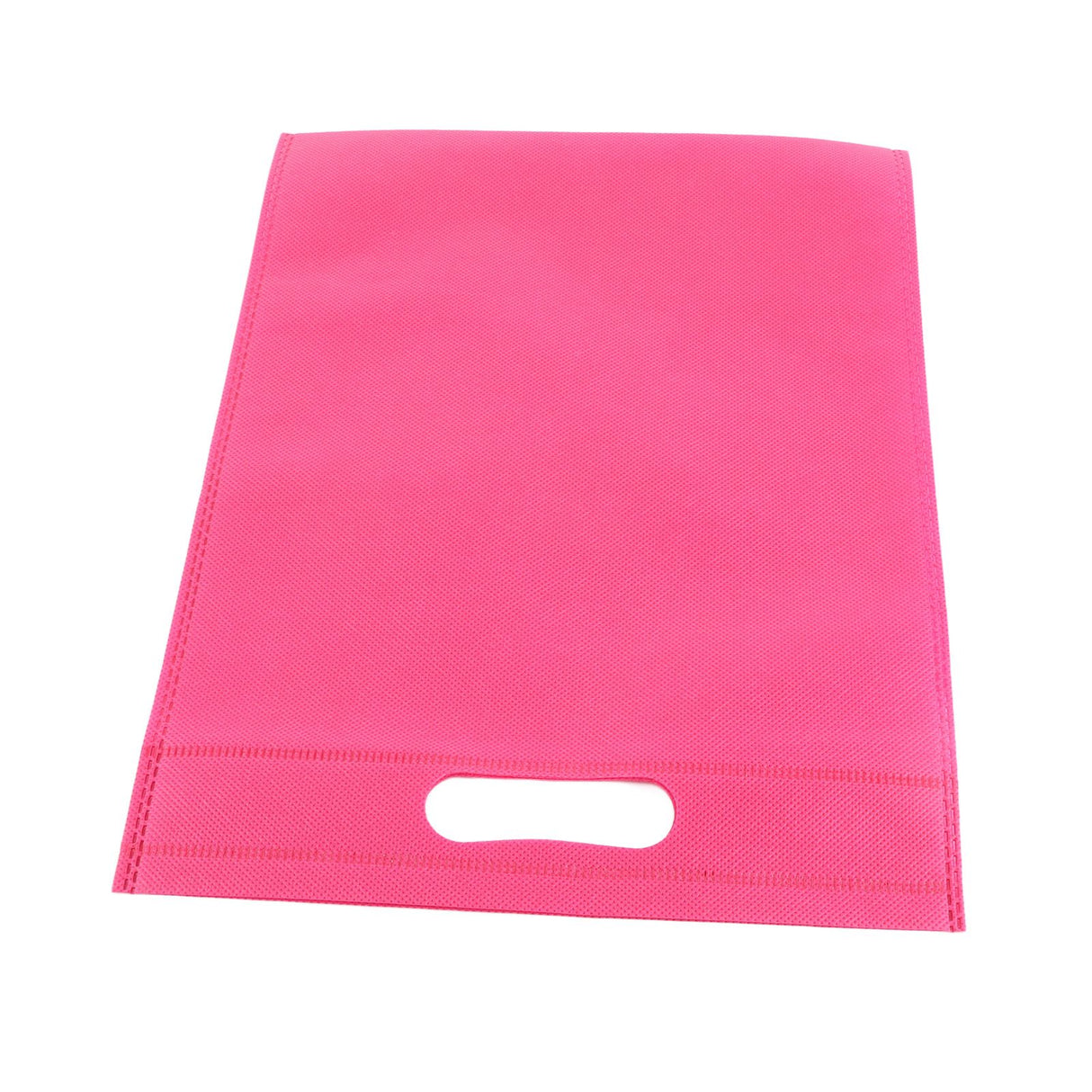 50Pcs Die Cut Non Woven Bags Eco Friendly Flat Mouth Tote Bags Non Woven Fabric Garment Bags Rose Red 25x35cm/9.8x13.8in